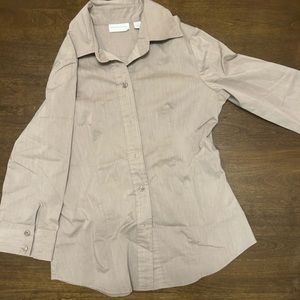 Beige button down
